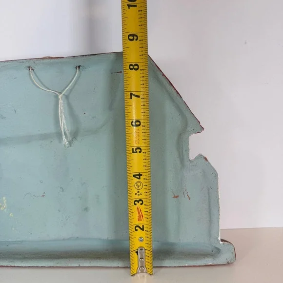 Hand Painted Ceramic House Wall Plaque Rustic Farmhouse Decor Vintage Style - Picture 3 of 9